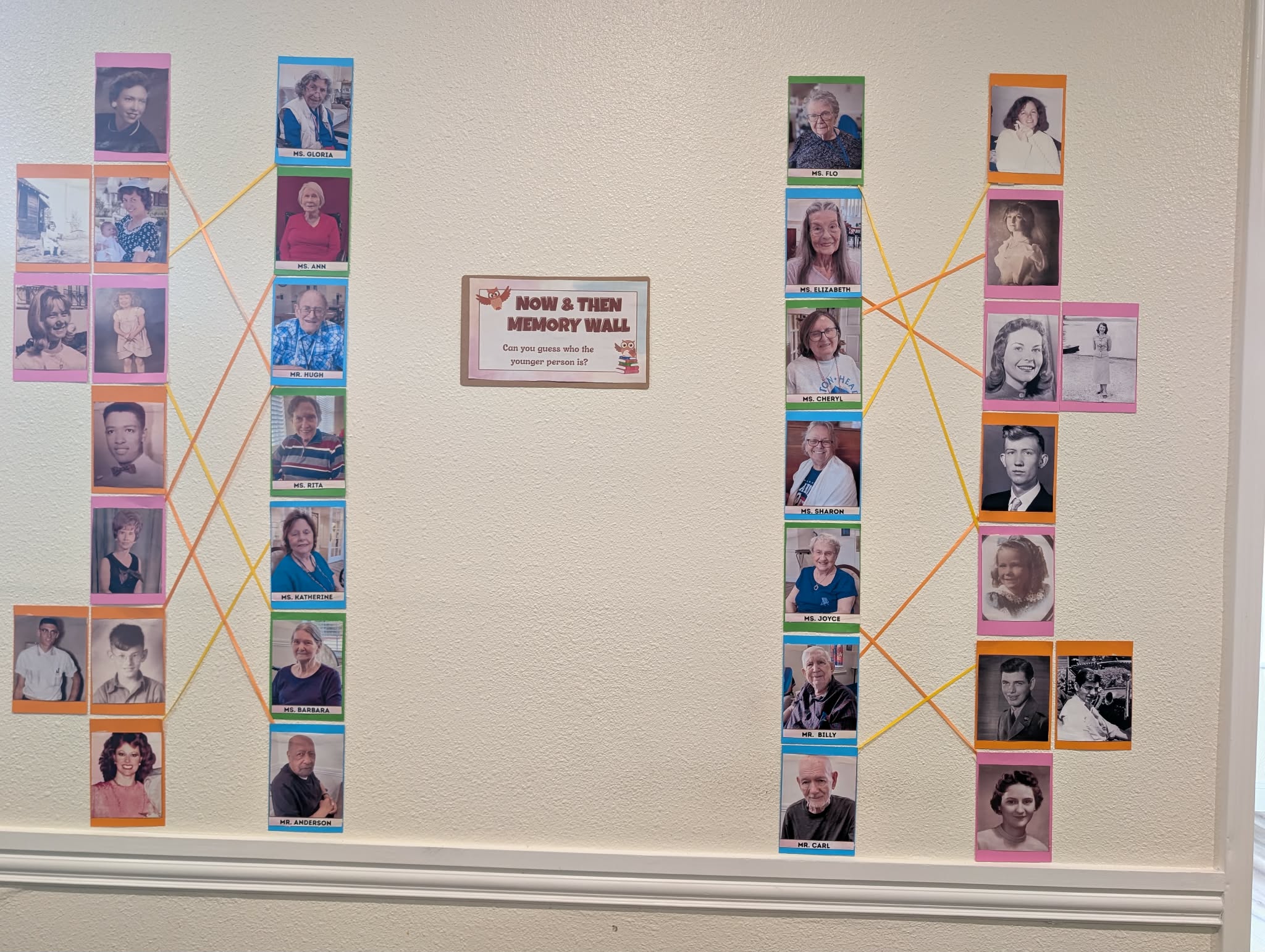 Now and Then Memory Wall display