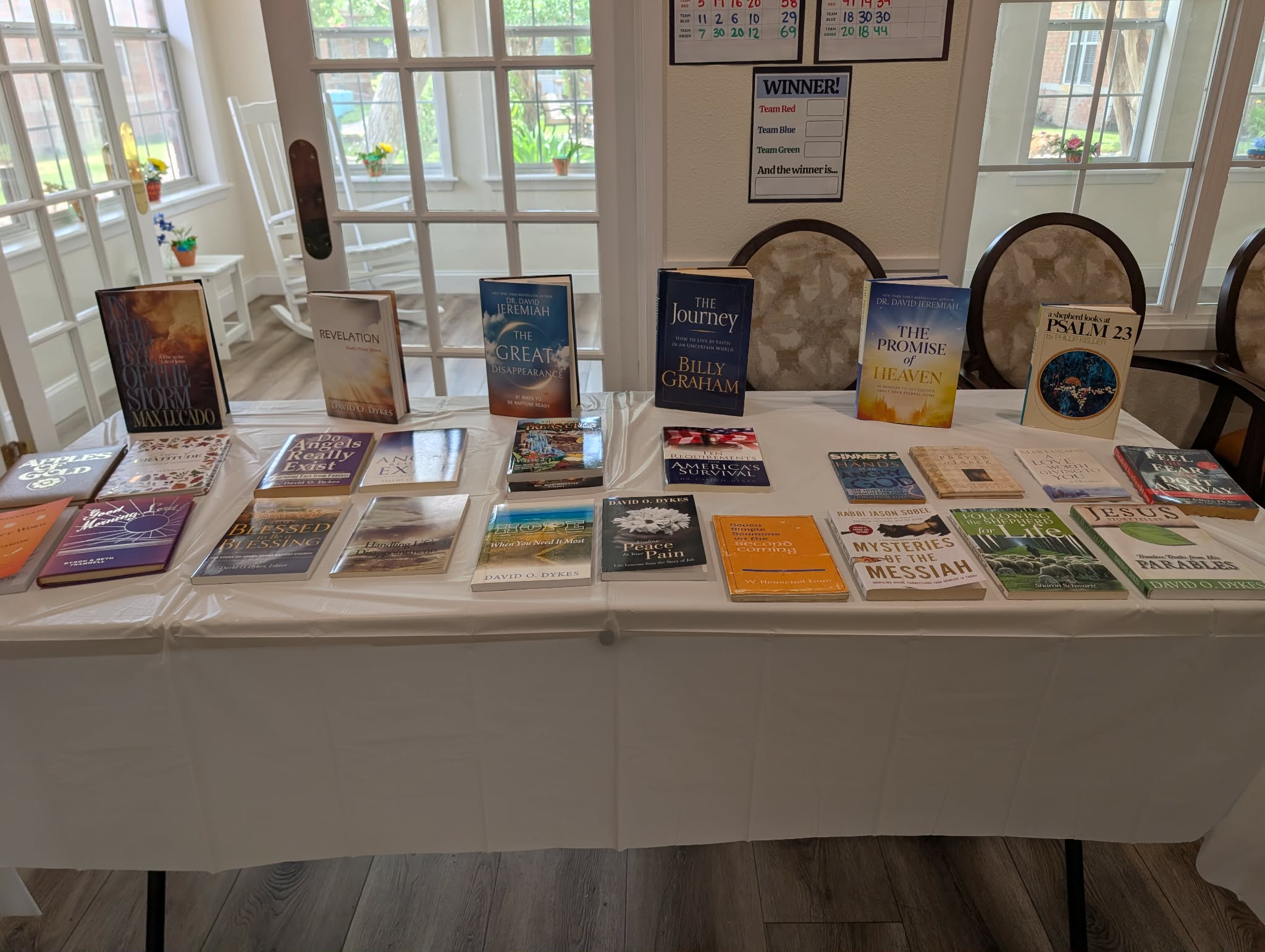 Book display for community reading event