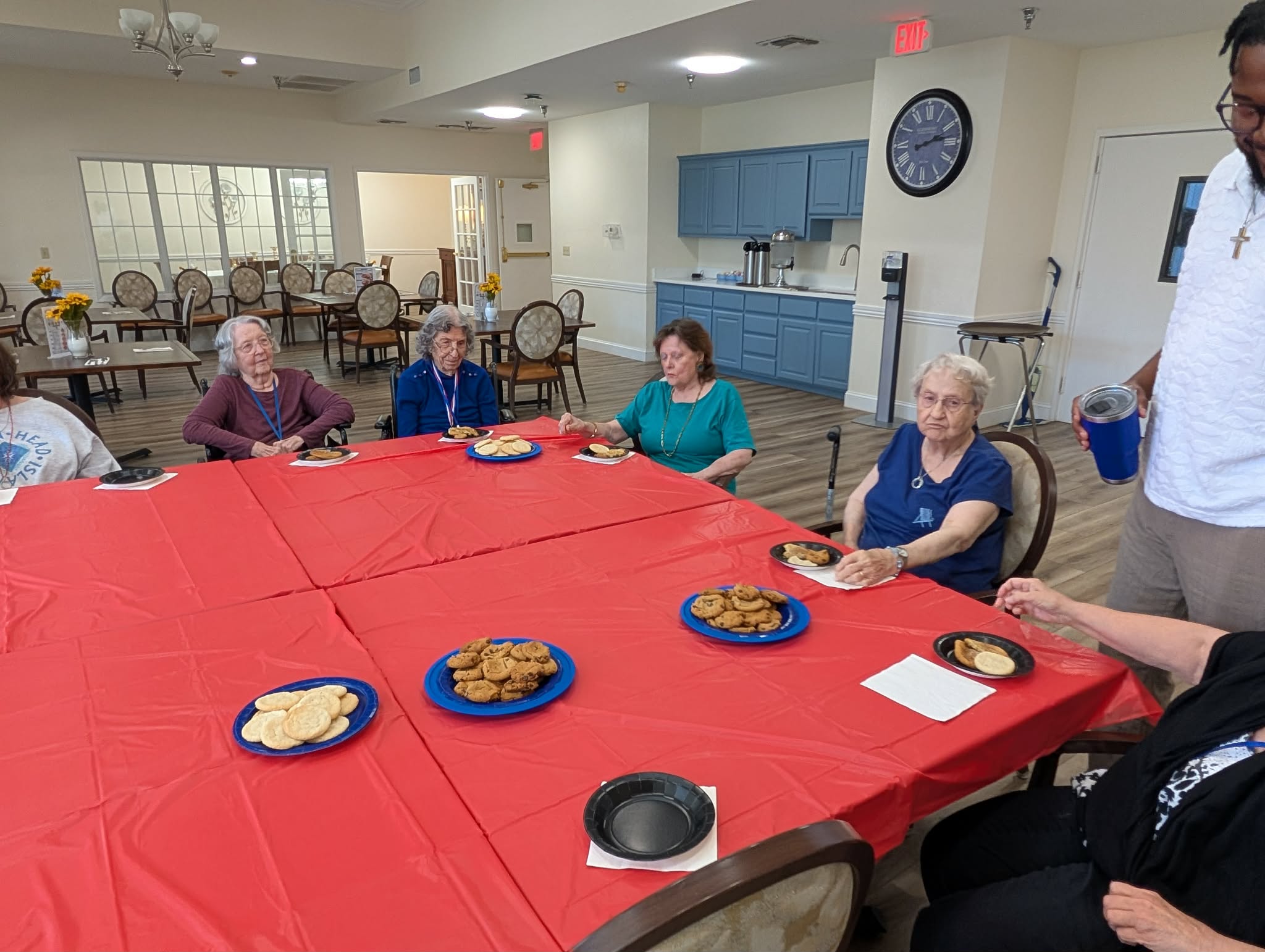 Craft activity session with residents